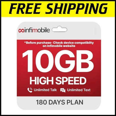Get 10GB of High-Speed Data Monthly - 6-Month Prepaid Unlimited Plan & Coverage - Image 1 of 4
