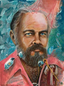 PHILIP K DICK Lowbrow Pop Art Print - PKD Science Fiction Blade Runner - Picture 1 of 1