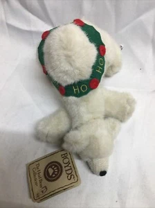 Boyds Bears Collection Plush Marco Polar Bear Christmas HoHoHo Wreath O12 - Picture 1 of 14