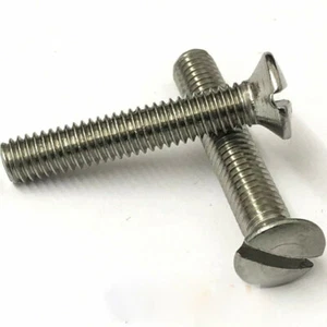 M6 / 6mm COUNTERSUNK MACHINE SCREWS A2 STAINLESS STEEL RAISED SLOTTED, CSK BOLTS - Picture 1 of 4