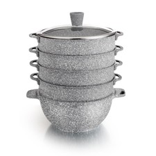 28cm Antihaft Dampfkocher + Kazan Mantowarka Mantykocher Kasan Keramik Induktion