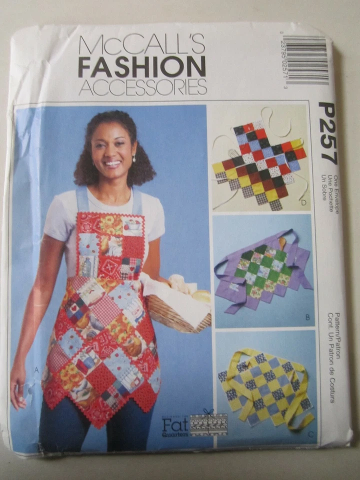 Uncut Fat Quarter Aprons Pattern by McCall's from 2004 - Image 1 of 2