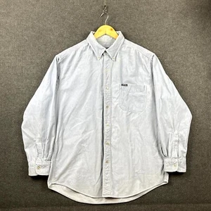 Chaps Ralph Lauren Mens Corduroy Shirt Size L Grey Long Sleeve Button Down - Picture 1 of 16
