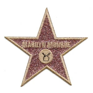 Marilyn Monroe Hollywood Star Patch Walk of Fame Embroidered Iron on - Picture 1 of 2