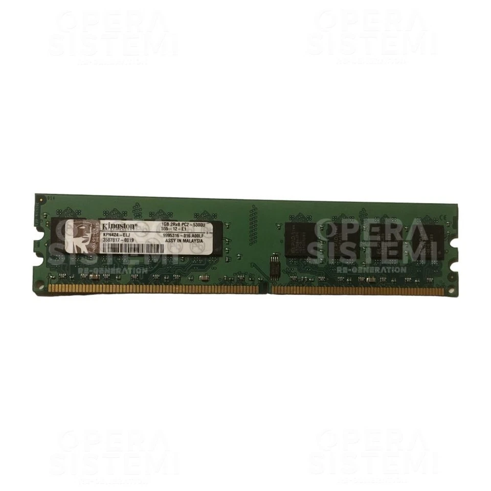 Memoria DDR2 KPN424-ELJ Kingston 1GB PC2-5300 DDR2-667MHz CL5 240-Pin - Immagine 1 di 1