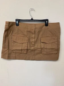 Lucky Brand Women's Clean Cargo Mini Skirt MIDI Skirts in Chipmunk Size XL NWT - Picture 1 of 4