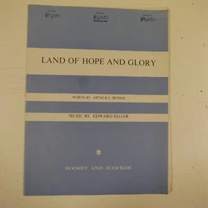 Liederblatt LAND DER HOFFNUNG UND DES RUHMES in C , Edward Elgar Arthur Benson - Bild 1 von 1