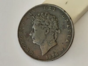 Great Britain, George 1V , 1826 Half Penny Coin, good grade , refy98 - Picture 1 of 8
