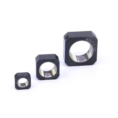 HC-MASCHINENTECHNIK Wellenmutter mit Sicherungsstift, Nutmutter, Stellmutter, quadratisch