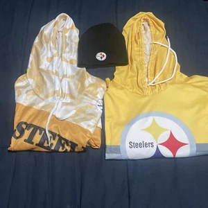 Pittsburgh Steelers Paket 2 Pullover Hoodie Gr. L 1 Mütze Top Zustand - Bild 1 von 7