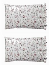 2-Pc Ralph Lauren Maddie Blossom King Pillowcases Ruffles Purple Shabby Chic