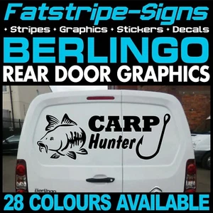 passend für CITROEN BERLINGO KARPFENJÄGER ANGELN CAMPER VAN AUFKLEBER GRAFIK AUFKLEBER - Bild 1 von 2
