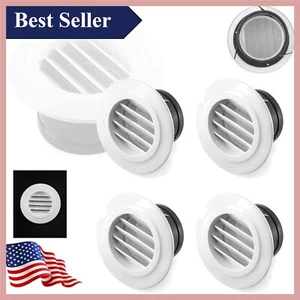 Efficient 4" Round Air Vent Louver Grille Cover Set - Enhance Indoor Air Quality - Picture 1 of 10