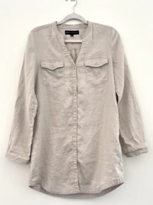 Lady Hathaway Women's Size Small 100% Linen T-Shirt Dress Cover Up Vacation Midi - Picture 1 of 13