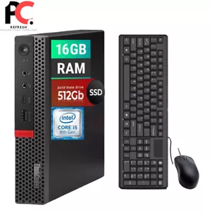 Lenovo ThinkCentre M920q Tiny Intel Core i5-8500T 16GB RAM 512GB SSD Win 11 Pro - Picture 1 of 5
