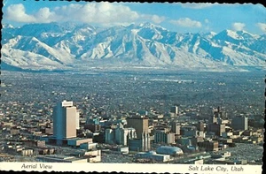 Salt Lake City Utah Aerial View Post Card P311526 circa 1970s - Picture 1 of 2