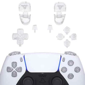 Neu Clear Button Set für Sony PlayStation 5 DualSense 5 Controller BDM-030/40/50 - Bild 1 von 3