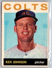1964 TOPPS KEN JOHNSON HOUSTON COLT .45S #158