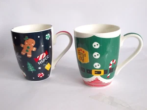 2 x Tazas Infantiles Navidad ELFO & NSPCC GINGERBREAD MAN - Imagen 1 de 9