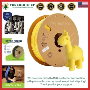 Matte PLA Filament Savannah Yellow 1.75mm 1kg 3D Printing Filament, PolyTerra... - Picture 1 of 10