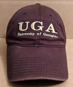 UGA University Georgia Brown Cotton Baseball Hat Adjustable Belt Dad Cap Cotton - Picture 1 of 9