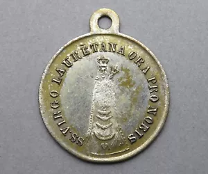 Italia, antico ciondolo religioso. Vergine Lauretana 1883. Medaglia Santa Vergine Maria - Foto 1 di 2