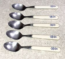LOT OF 5 STAINLESS STEEL PFALTZGRAFF YORKTOWNE IVORY SOUP TABLESPOONS 