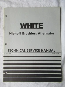Alternador sin escobillas Niehoff 1976 blanco tractor manual técnico de servicio - Imagen 1 de 9