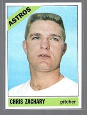 Chris Zachary Houston Astros 1966 Topps Baseball Card #313 (SET BREAK) (A)