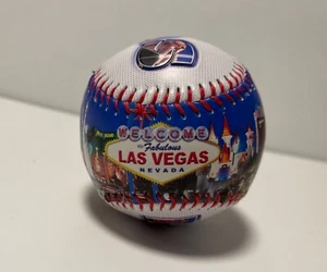 Las Vegas Willkommensschild Hotels Casino Souvenir Baseball Sammlerstück blau - Bild 1 von 4