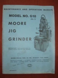Moore G18 Stichelschleifer Wartungs- und Bedienungsanleitung - Bild 1 von 1
