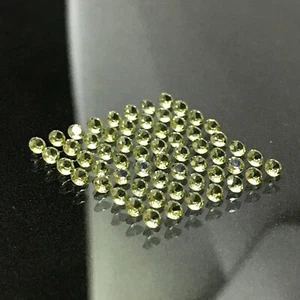 PERIDOT 60pcs Set 3.16ct Green Round Brilliant 2.3x1.4mm Calibrated IF Clarity  - Imagen 1 de 12