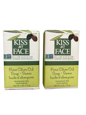 Kiss My Face оригинальное мыло батончик с чистым оливковым маслом размер 2–4 унции батончики без запаха - Изображение 1 из 2