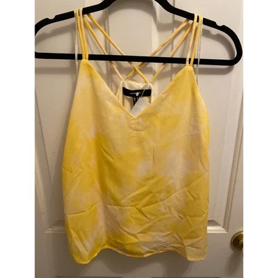 Brand New Vera Moda Women's Size Medium Yellow White Sleeveless Tank Top Shirt Foto 1 de 4