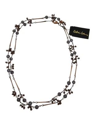 Collar de cadena Cookie Lee de diamantes de imitación púrpura y rosa nuevo con etiquetas Foto 1 de 4