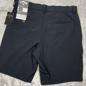 CALLAWAY Opti Dri 9" Performance Golf Shorts Stretch Men’s 32 UPF Black NWT - Picture 1 of 19
