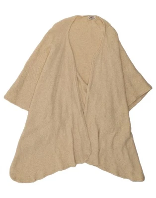 SISLEY Mujer Poncho Cárdigan Suéter Talla Única Beige CF03 Foto 1 de 3