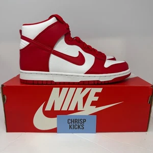 Nike Dunk High Grade School (GS) University Rosso Bianco DB2179-106 Gioventù/Donna - Foto 1 di 6