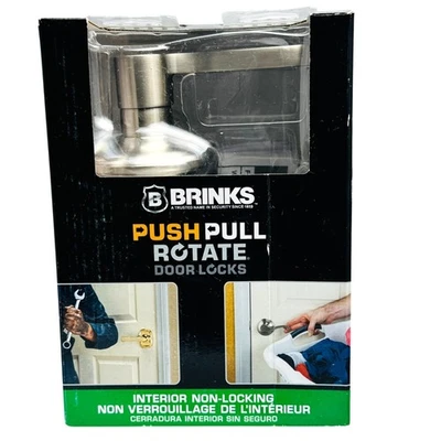 Manija de puerta interior sin bloqueo de níquel satinado palanca de paso Brinks Glenshaw Foto 1 de 4