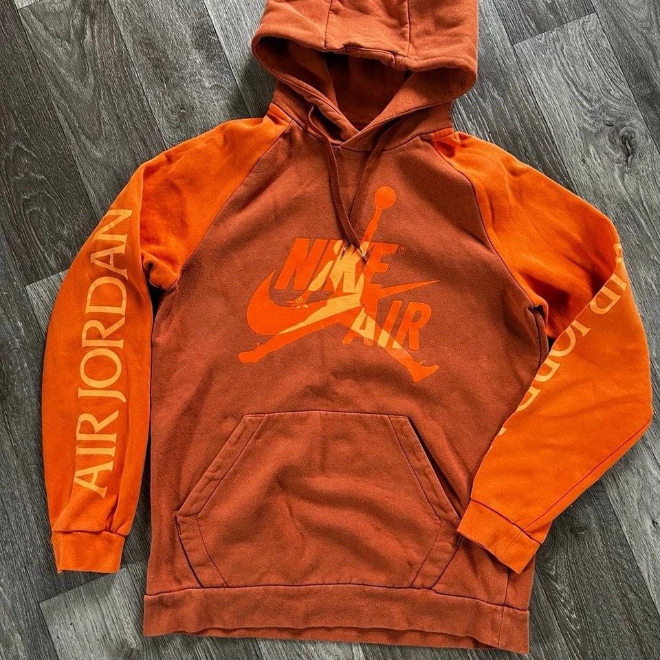 Jordan Niños Jumpman Polar Pullover Sudadera con Capucha Naranja Marrón Talla M Mediana Nike Juvenil Foto 1 de 4
