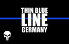 3 x Aufkleber "Thin blue Line Germany" Polizei Security Punisher