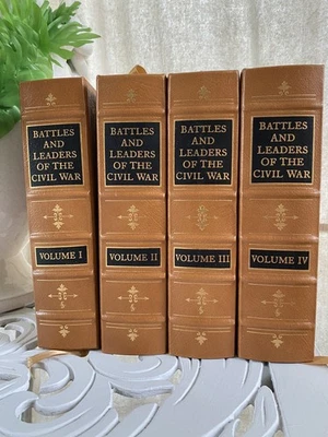 Book Set Easton Press Battles Leaders Civil War 4 Volumes 2002 Underwood Buel - Image 1 of 4
