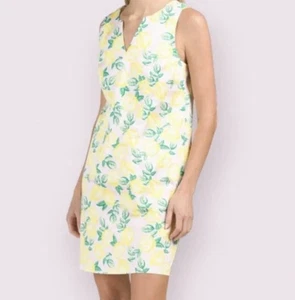 Cynthia Rowley Damen Gr. 10 Allover Zitronenmuster gerade Passform ärmelloses Kleid - Bild 1 von 12