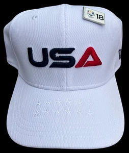 Gorra Ryder Cup Golf 2025 para hombre New Era 9Seventy blanca ajustable elástica con cierre a presión - Imagen 1 de 9