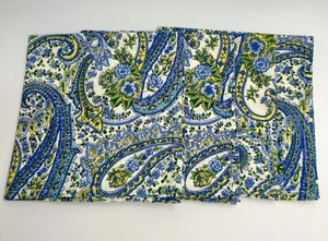 April Cornell Cottage 100 % Baumwolle Servietten 4er Set gelb blau Paisley Blumen - Bild 1 von 8