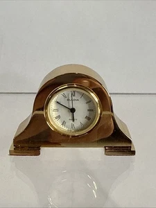 Vintage Bulova Miniatures Collection #B0501 "LaPetite" Mantel Clock Brass - Picture 1 of 6