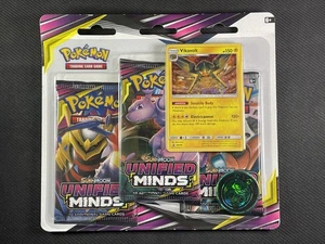 Pokémon Cards Sealed Unified Minds 3 Pack Blister Vikavolt Ultra Rare S&M 2019 - Picture 1 of 2