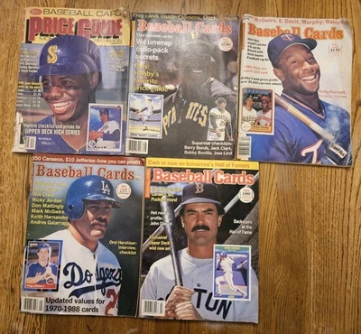 Baseball Card Price Guide (Lot of 5) Cards Uncut/Attached Ken Griffey Jr. RC Bo - Image 1 of 4