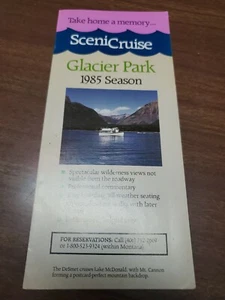 1985 Glacial Park SceniCruise Brochure Season Lake McDonald Glacier Waterton - Picture 1 of 6