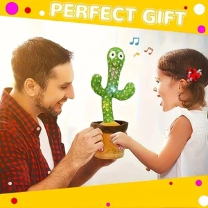 Dancing Cactus Repeat Talk Sing Glow Interactive Plush Toy for Kids - Picture 1 of 7